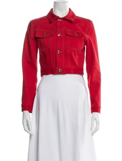 Pre-owned Carolina Herrera X Frame Bolero In Red