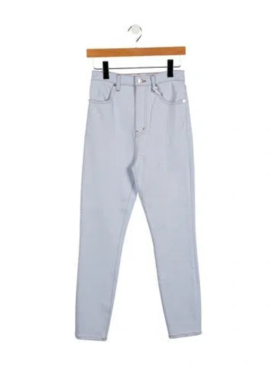 Pre-owned Carolina Herrera X Frame High-rise Skinny Leg Jeans In Blue