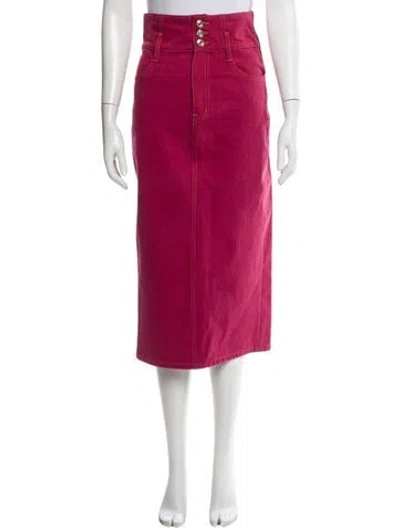 Pre-owned Carolina Herrera X Frame Midi Length Skirt W/ Tags In Pink