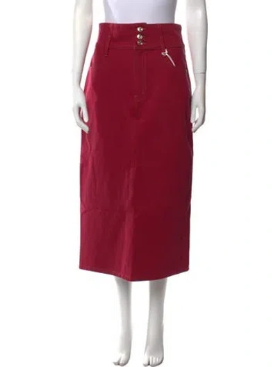 Pre-owned Carolina Herrera X Frame Midi Length Skirt W/ Tags In Purple