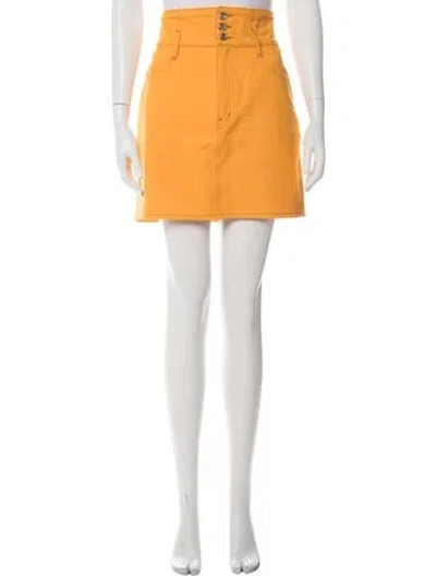 Pre-owned Carolina Herrera X Frame Mini Skirt In Orange