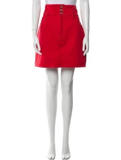 Pre-owned Carolina Herrera X Frame Mini Skirt In Red