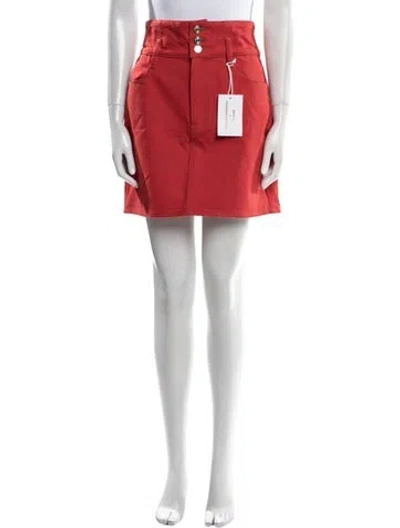 Pre-owned Carolina Herrera X Frame Mini Skirt W/ Tags In Red