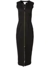 Carolina Herrera Zip-front Shift Dress In Black