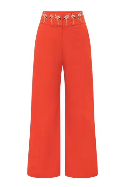 Carolina K Alice Pants In Grenadine In Red