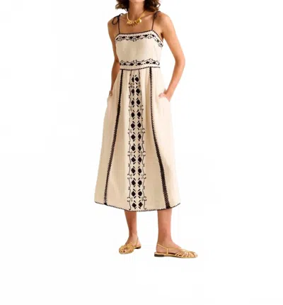Carolina K Allegra Linen Midi Dress In Ivory In Neutral