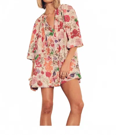Carolina K Amala Mini Dress In Floral Pink In Multi