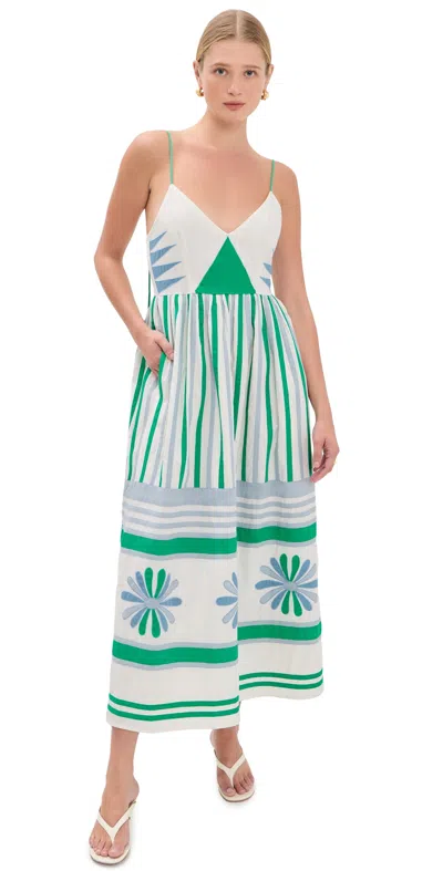 Carolina K Amelia Dress Gardenia In Multi