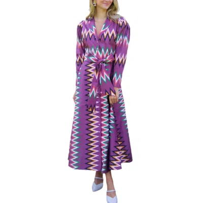 Carolina K Anais Dress In Zigzag In Multi