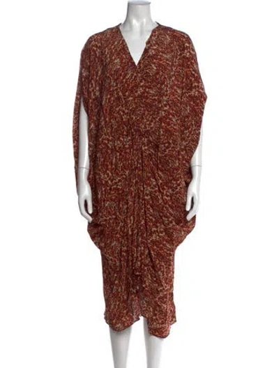 Pre-owned Carolina K Animal Print Long Dress W/ Tags In Multi