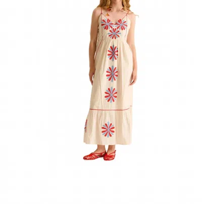 Carolina K Carmen Midi Dress In Gardenia In White