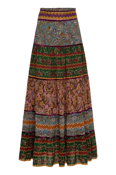 Carolina K Catalina Skirt In Paisley Multi