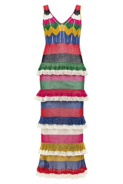 Carolina K Crochet Dress In Multi