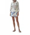 Carolina K Delmar Crochet Bomber Jacket In White In White