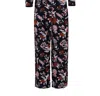 Carolina K Elis Jumpsuit In Dusty Floral Black In Multi