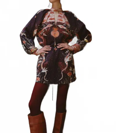 Carolina K Erika Dress In Maraca In Brown