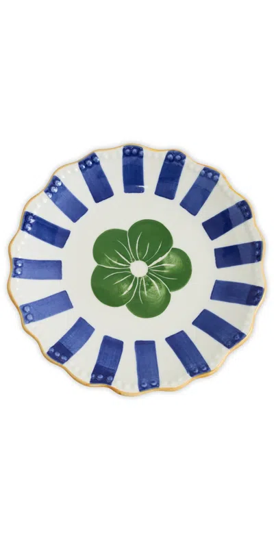 Carolina K Etched Flower Appetizer Plate Etched Flower Multi