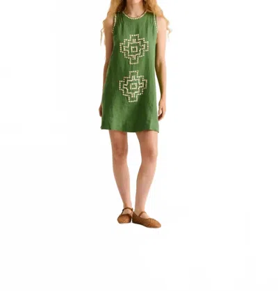 Carolina K Eva Dress In Reen Leaf In Green