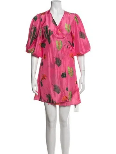 Pre-owned Carolina K Floral Print Cover-up In Pink