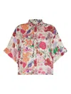 Carolina K Floral-print Tassel Blouse In Multi