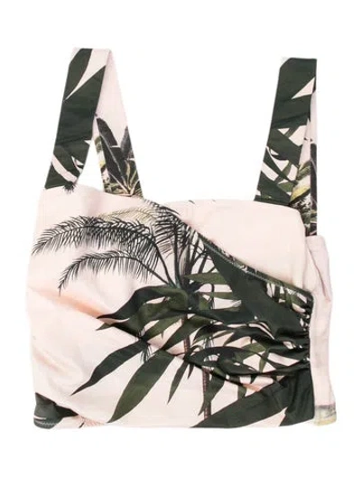 Pre-owned Carolina K Floral Print Top W/ Tags In Green