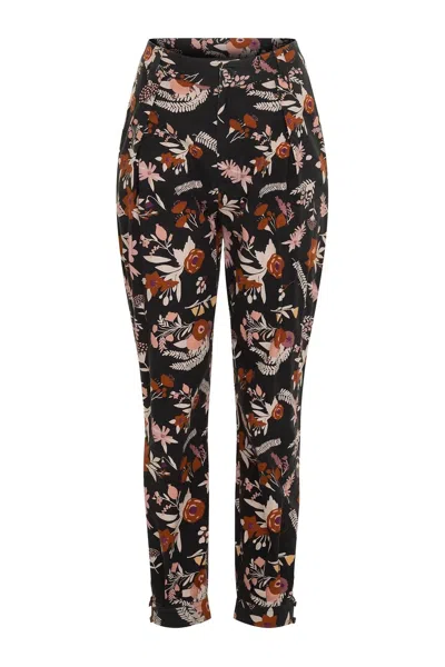 Carolina K Gaucho Pants In Dusty Floral Black