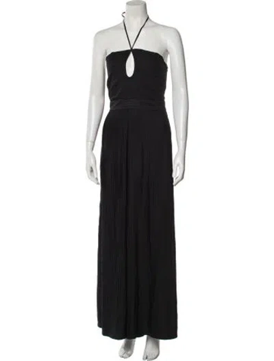 Pre-owned Carolina K Halterneck Jumpsuit In Black