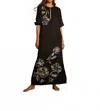 Carolina K Hera Kaftan Belen Floral Maxi Dress In Black In Multi