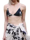 Carolina K Irina Bikini Top In Bold Flowers In Multi