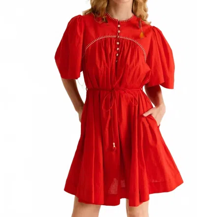 Carolina K Kerry Mini Dress In Red