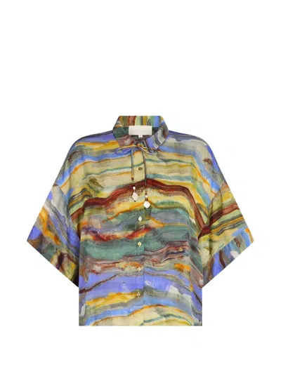 Carolina K Kimono Beaded Shirt In Multi