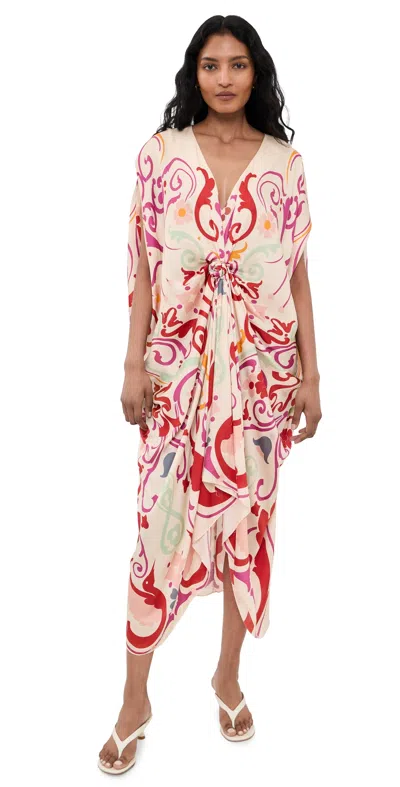 Carolina K Knot Caftan Fileteado In Multi