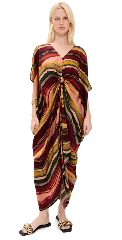Carolina K Knot Kaftan Ruby Marble In Multi