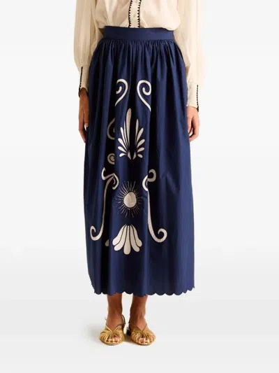 Carolina K Larissa Maxi Skirt In Blue