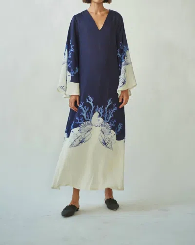 Carolina K Lena Kaftan In Navy In Blue