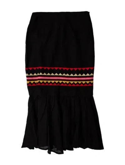 Pre-owned Carolina K Linen Knee-length Dress In Black