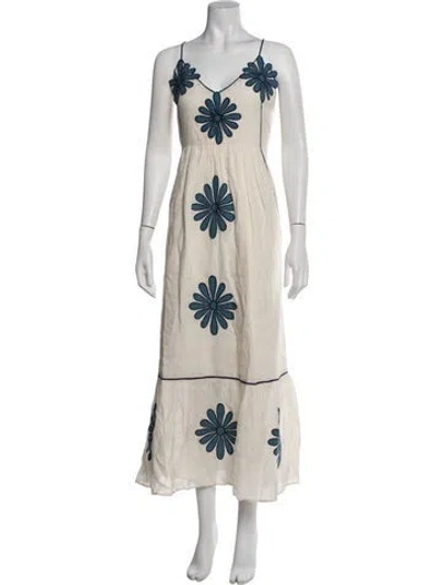 Pre-owned Carolina K Linen Long Dress W/ Tags In Neutrals