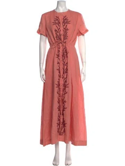 Pre-owned Carolina K Linen Long Dress W/ Tags In Pink
