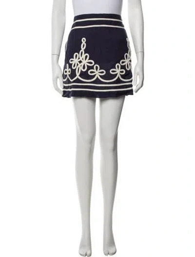 Pre-owned Carolina K Linen Mini Skirt W/ Tags In Multicolor
