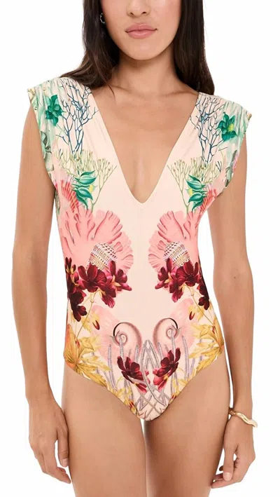 Carolina K Liset One Piece Swimsuit In Sea Elements In Multi