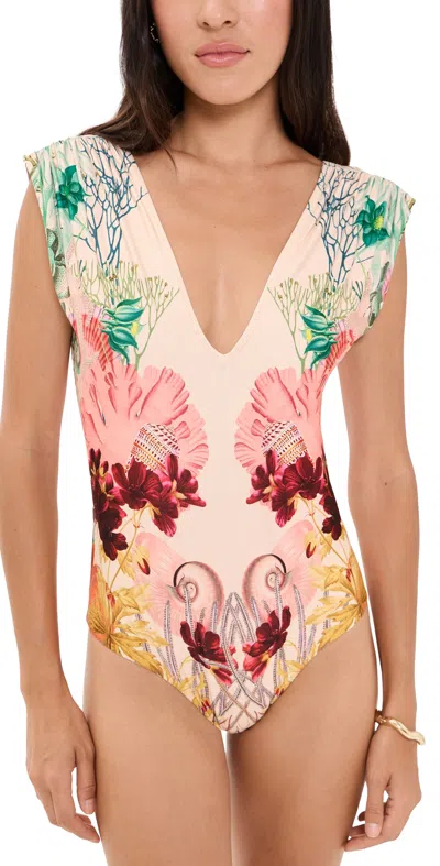 Carolina K Liset One Piece Swimsuit Sea Elements In Pink