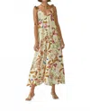 Carolina K Liv Jumpsuit In Divine Floral Print In Neutral