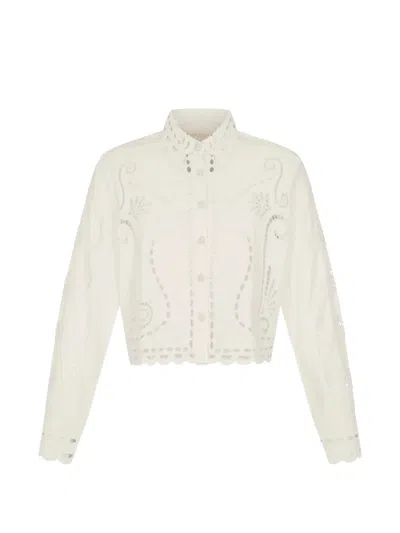 Carolina K Lizz Broderie-anglaise Scalloped Jacket In White