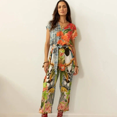 Carolina K Maena Jumpsuit In Selva Birds In Multi