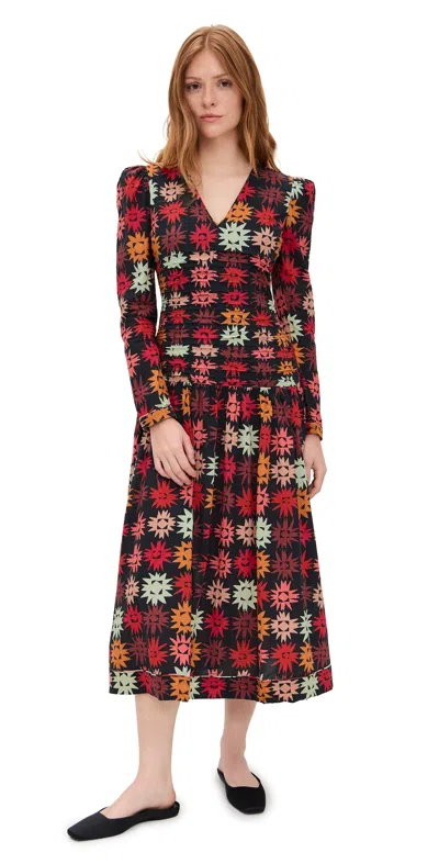 Carolina K Malika Dress Tabbi Brown In Red