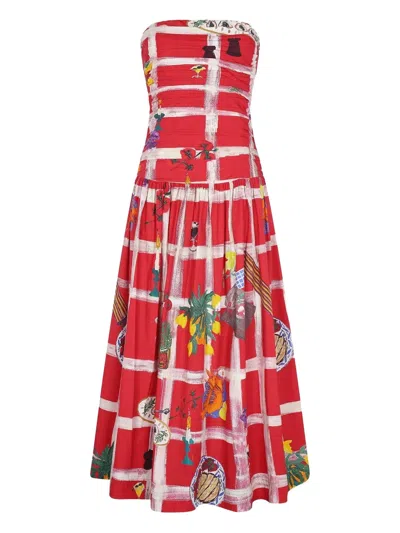 Carolina K Malla Midi Dress In Multi