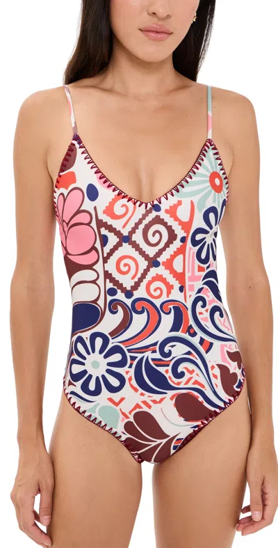 Carolina K Marietta One Piece Swimsuit Punta Print In Multi