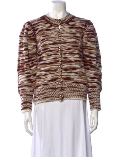 Pre-owned Carolina K Merino Wool Striped Sweater In Multicolor