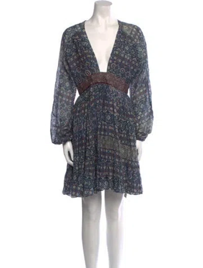 Pre-owned Carolina K Paisley Print Mini Dress In Multi