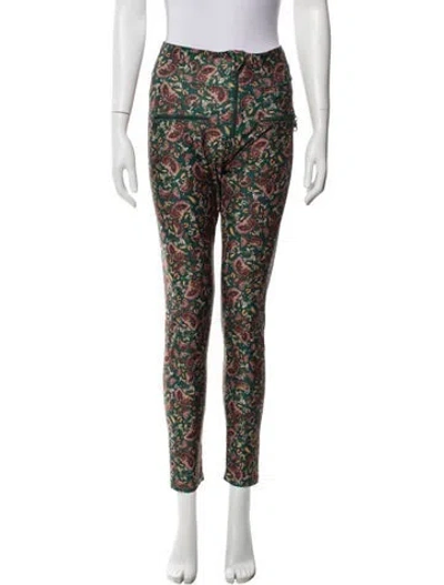 Pre-owned Carolina K Paisley Print Pajamas In Green